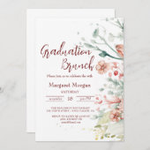 水彩花ブライダルブランチ招待状 招待状 (正面/裏面)