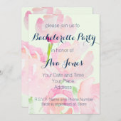 水彩花ブーケバチェロレッテ 招待状 (正面/裏面)