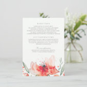 水彩花ブーケ結婚の詳細 エンクロージャーカード (スタンド正面)
