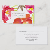 水彩花ヘアスタイリストサロンアポイントメント 予約カード (正面/裏面)