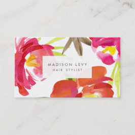 水彩花ヘアスタイリストサロンアポイントメント 予約カード