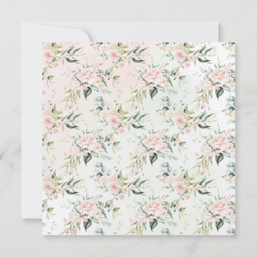 水彩花ヘブライ語バルミツワー招待状 招待状 (裏面)