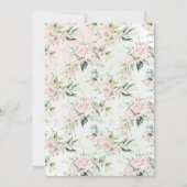 水彩花ヘブライ語バルミツワー招待状 招待状 (裏面)