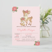 水彩花ベビーデアーズベビーシャワー 招待状 (スタンド正面)