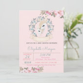 水彩花ベビーデアーズベビーシャワー 招待状 (スタンド正面)