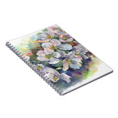 水彩花ホワイトリンゴ開花イラストレーション ノートブック (右側)