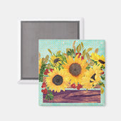 水彩花ボックス マグネット (正面/裏面)