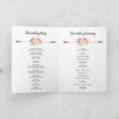 水彩花ボヘミアンエレガントウェディングボホ プログラム (内部)