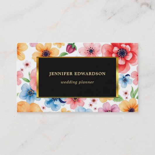水彩花ボホエレガントプロフェッショナル 名刺 (正面)