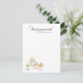 水彩花ポット有難う サンキューカード (スタンド正面)