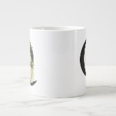 水彩花マグカップ文字Q ジャンボコーヒーマグカップ (正面)