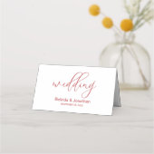 水彩花マグノリア素朴ス結婚ズ プレイスカード (裏面)