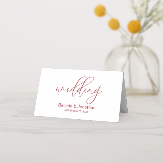 水彩花マグノリア素朴ス結婚ズ プレイスカード (裏面)