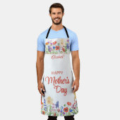 水彩花マザーズデイエプロン エプロン (着用した状態)