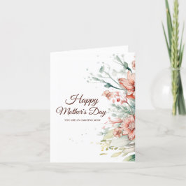 水彩花マザーズデイ サンキューカード
