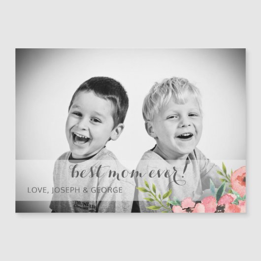 水彩花マザーズ日写真カード (正面)