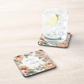 水彩花ミニマルブライダルシャワー コースター (右側)