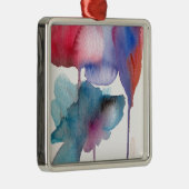 水彩花モダンフローラデザイン メタルオーナメント (右)