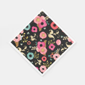 水彩花モダン柄パーティー スタンダードランチョンナプキン (角)