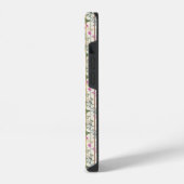 水彩花モダン模様 iPhoneケース (左側面)