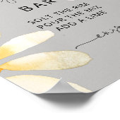 水彩花モチーフのマルグリータバー看板 ポスター (角)