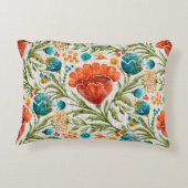 水彩花モチーフの背景。手絵を描E アクセントクッション (裏面)