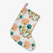 水彩花モチーフの背景。手絵を描E スモールクリスマスストッキング (正面 (吊り時))