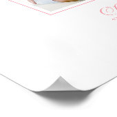 水彩花モチーフの葬儀用ウェルカムサイン - 18 x 24 ポスター (角)