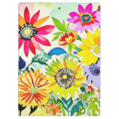 水彩花モノグラムの クリップボード (裏面)