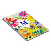 水彩花モノグラムの ノートブック (右側)