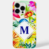 水彩花モノグラムの Case-Mate iPhoneケース (裏面)