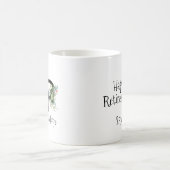 水彩花モノグラム退職コーヒーマグ コーヒーマグカップ (中央)