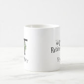 水彩花モノグラム退職コーヒーマグ コーヒーマグカップ (中央)