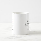 水彩花モノグラム退職コーヒーマグ コーヒーマグカップ (中央)