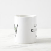 水彩花モノグラム退職コーヒーマグ コーヒーマグカップ (中央)
