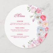 水彩花ラウンド メニュー (正面)