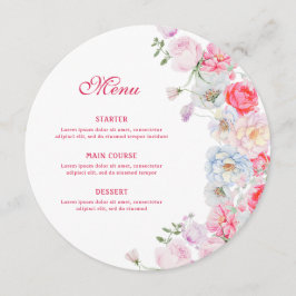 水彩花ラウンド メニュー