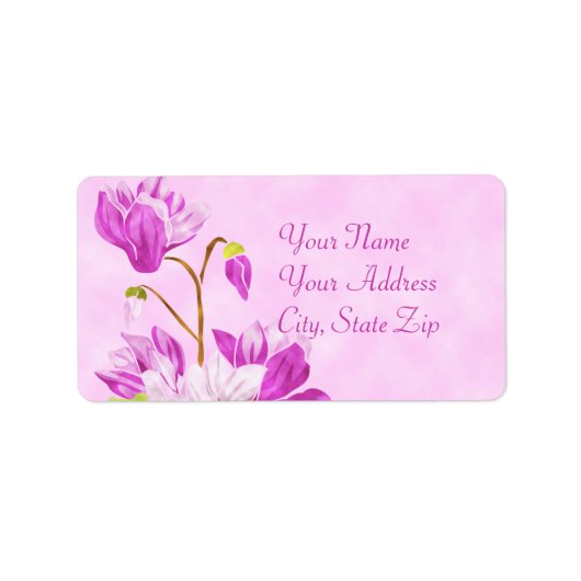 水彩花ラベル ラベル (正面)