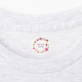 水彩花リース名前をカスタムする ラベル (貼付)