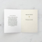 水彩花リース正統悔やみや弔慰 カード (内部)