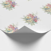 水彩花レトロヴィンテージ ラッピングペーパー (角)