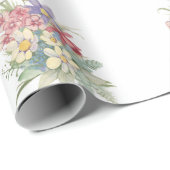 水彩花レトロヴィンテージ ラッピングペーパー (ロールコーナー)