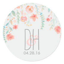 水彩花ロマンチック結婚ズ