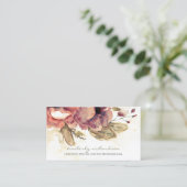 水彩花ヴィンテージエレガントマルーン 名刺 (スタンド正面)