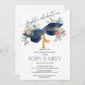 水彩花二重卒業パーティー 招待状 (正面/裏面)