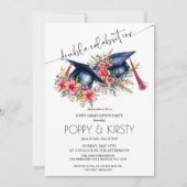 水彩花二重卒業パーティー 招待状 (正面)