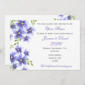 水彩花企業のパーティの招待状 招待状 (正面/裏面)