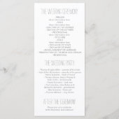 水彩花優雅な結婚式のプログラム プログラム (裏面)