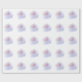 水彩花包み紙 ラッピングペーパー (フラット)