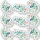 水彩花卉三色堇植物計画シート シール (正面)